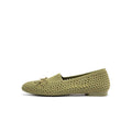 Bow Hollow Mesh Knit Round Toe Low Heel Flats – Breathable Summer Work Shoes