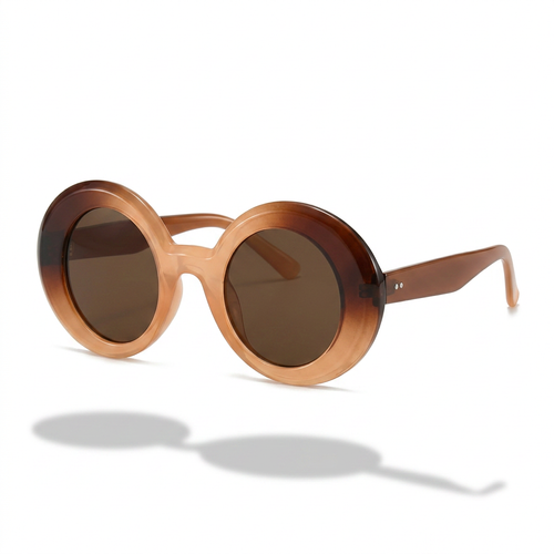 Daring Plastic Round Sunglasses-5