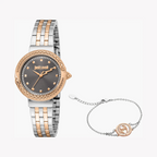 Just Cavalli Two-Tone Watch, Dark Grey Dial | Jc1l311m0075