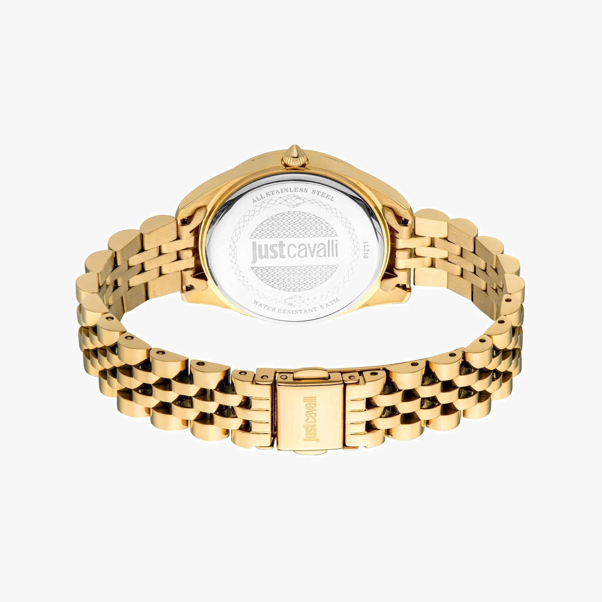 Just Cavalli Women's Gold Stainless Steel Watch, Silver Dial | Jc1l210m0455