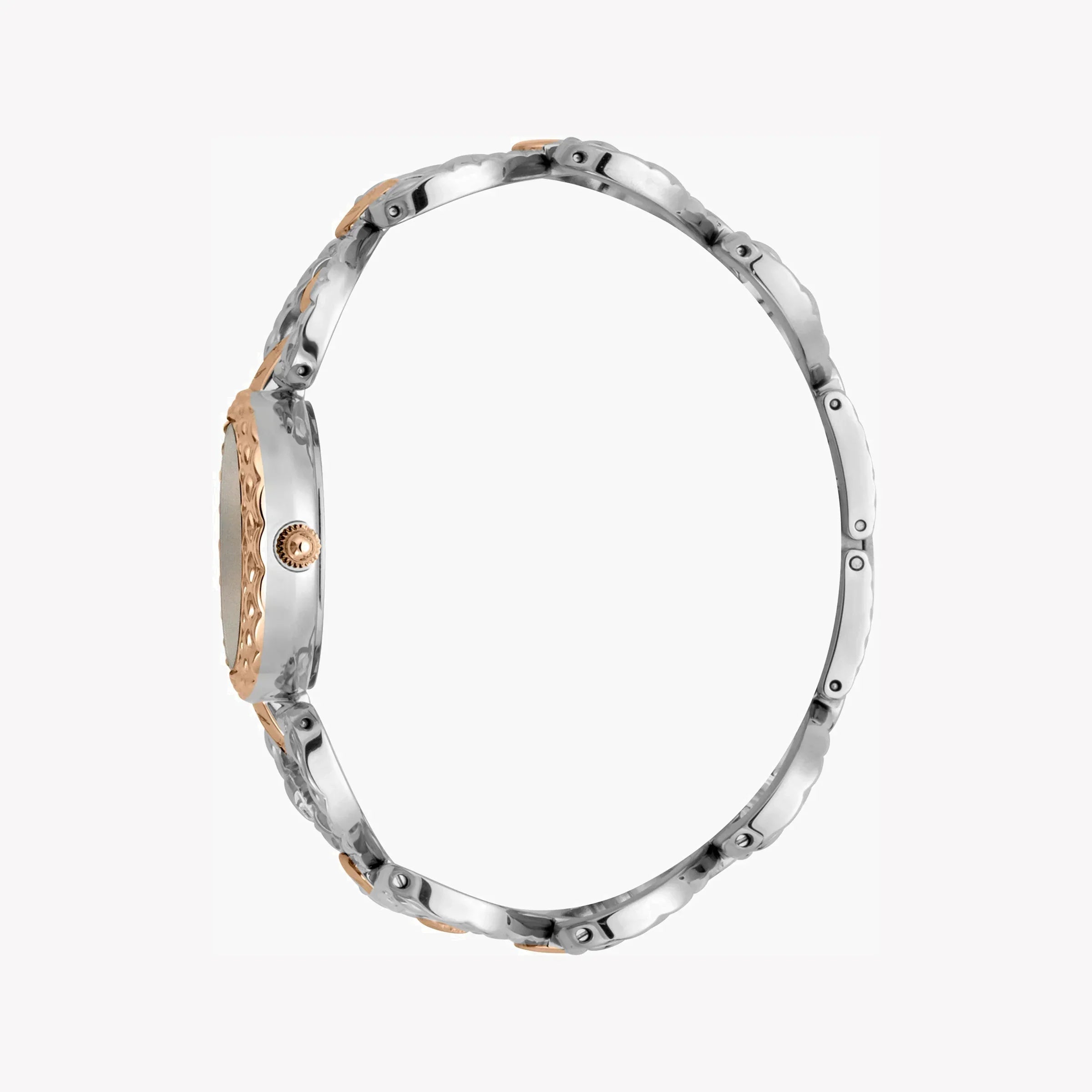 Just Cavalli Women's Silver & Rose Gold Watch, Silver Dial | Jc1l132m0055