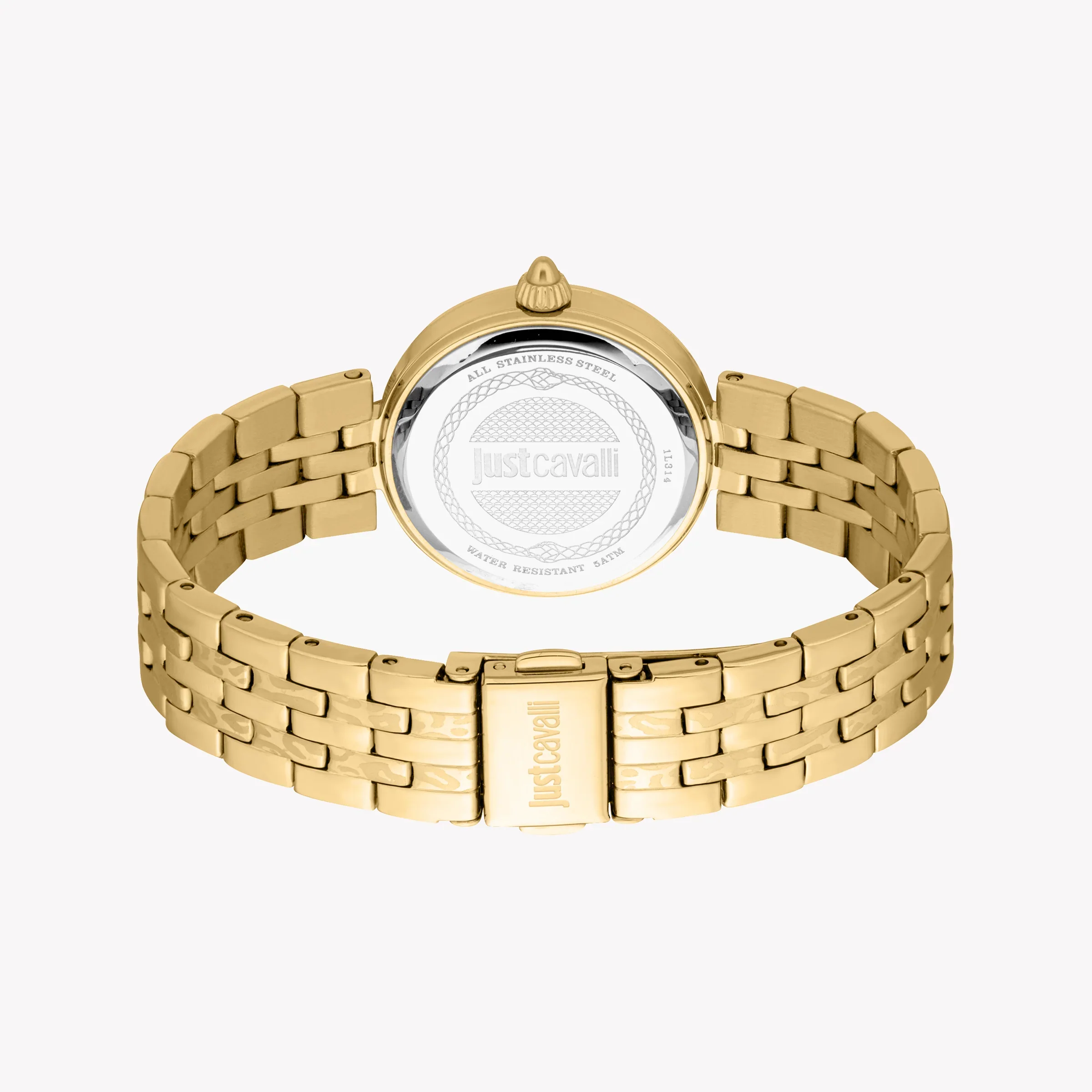Just Cavalli Women's Gold Stainless Steel Watch, Silver Dial | Jc1l314m0055