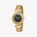 Pierre Cardin Women's Gold Metal Watch, Black Dial | Cmd.3533-0