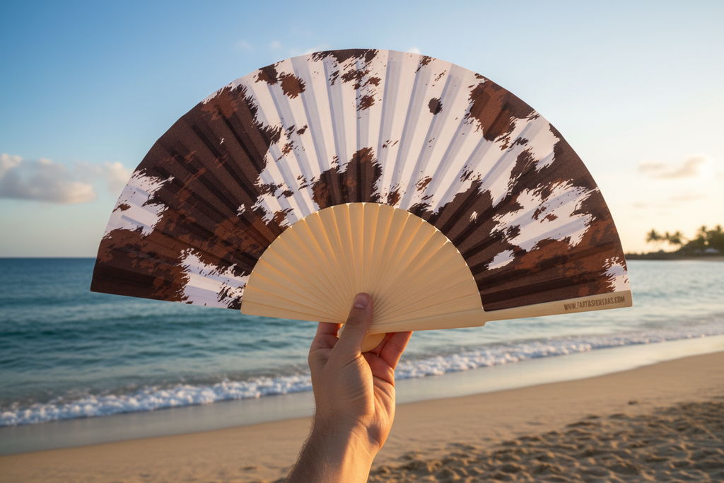 Cow Pattern Animal Print 23cm fan