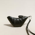 Croissant Mini Pouch Bag Charm – Vegan Leather Wristlet Coin Purse & Bag Accessory