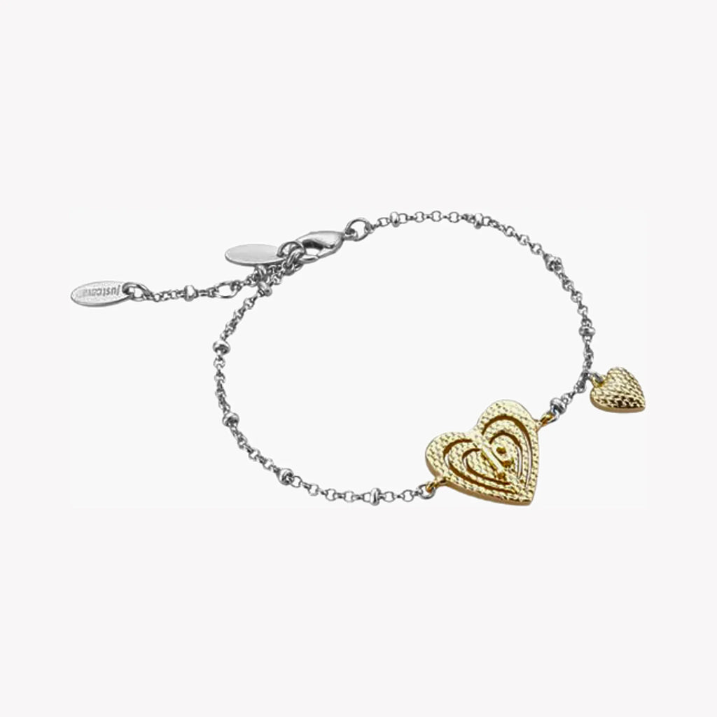 Just Cavalli Women's Brass Silver Bracelet, Gold Accent | Jcfb00110400