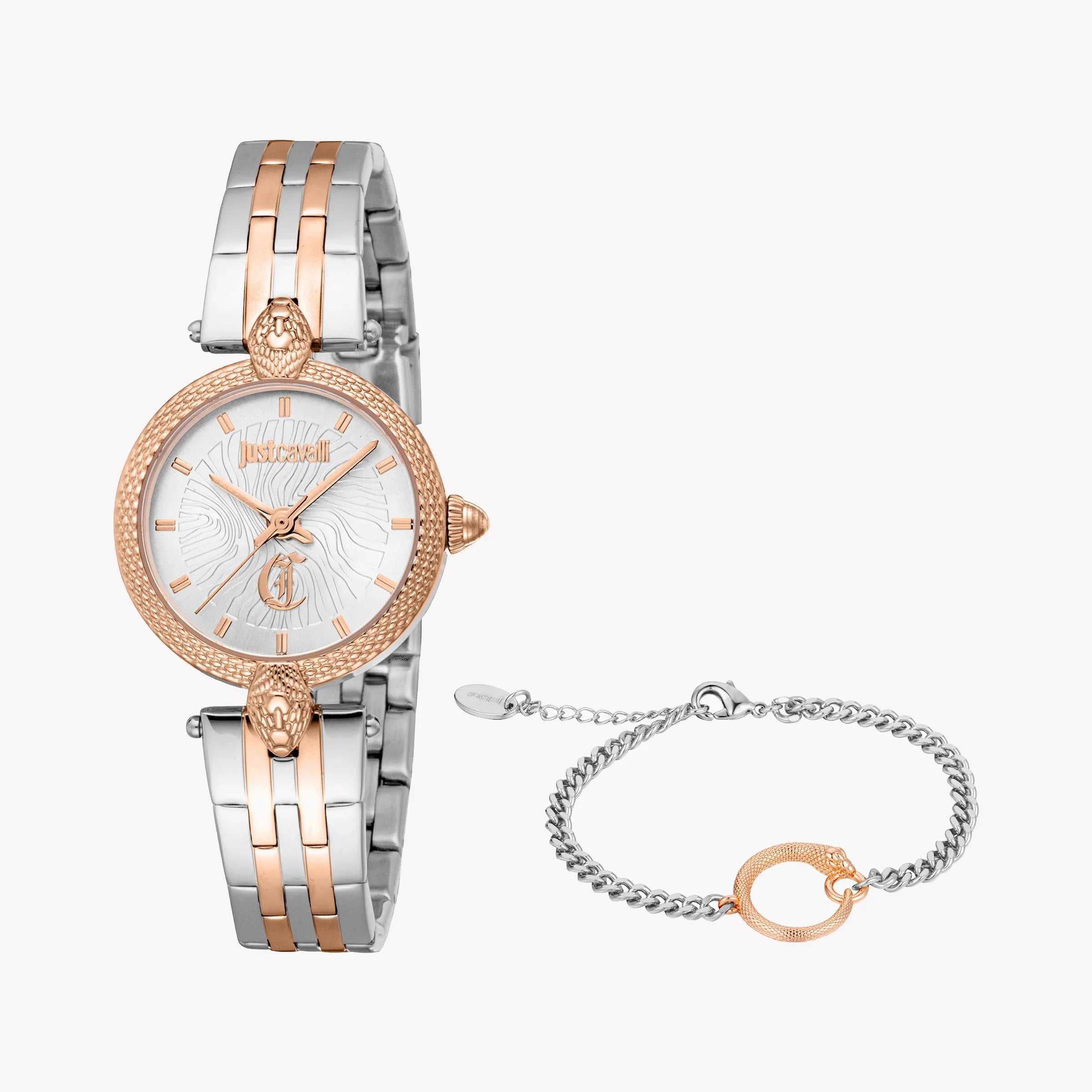 Just Cavalli Women's Two-Tone Watch, Silver Dial | Jc1l330m0085