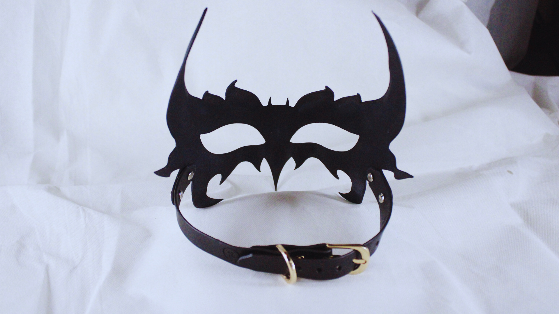 Horned Leather Ritual Mask For Gothic Power Play And Identity Transformation