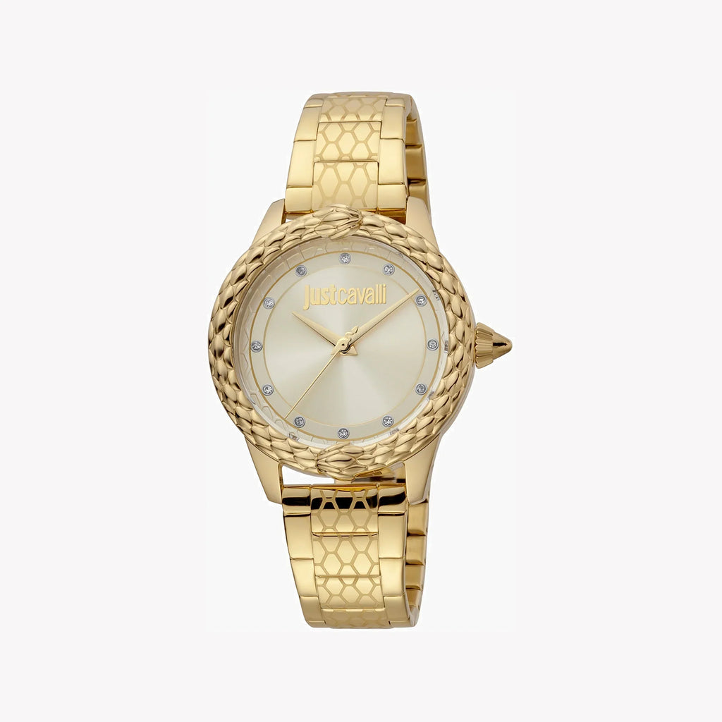 Just Cavalli Women's Gold Watch, Champagne Dial | Jc1l144m0055