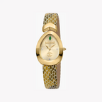 Just Cavalli Gold Leather Watch, Champagne Dial | Jc1l321l0035