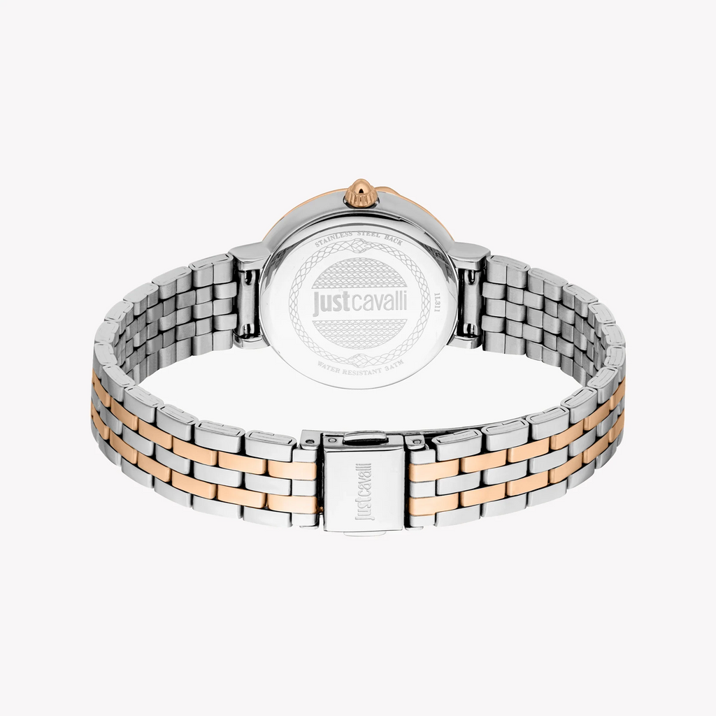 Just Cavalli Women's Two-Tone Watch, Dark Grey Dial | Jc1l311m0075