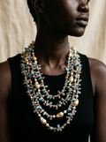 Abundant Multicolored Crystal Layered Necklace-0