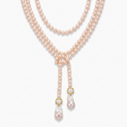 Radiant Pink Baroque Pearl Lariat-1