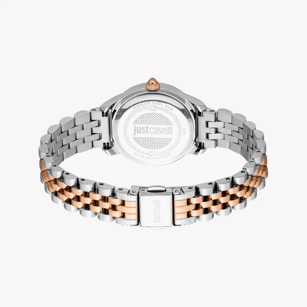 Just Cavalli Women's Two-Tone Watch, Silver Dial | Jc1l333m0065