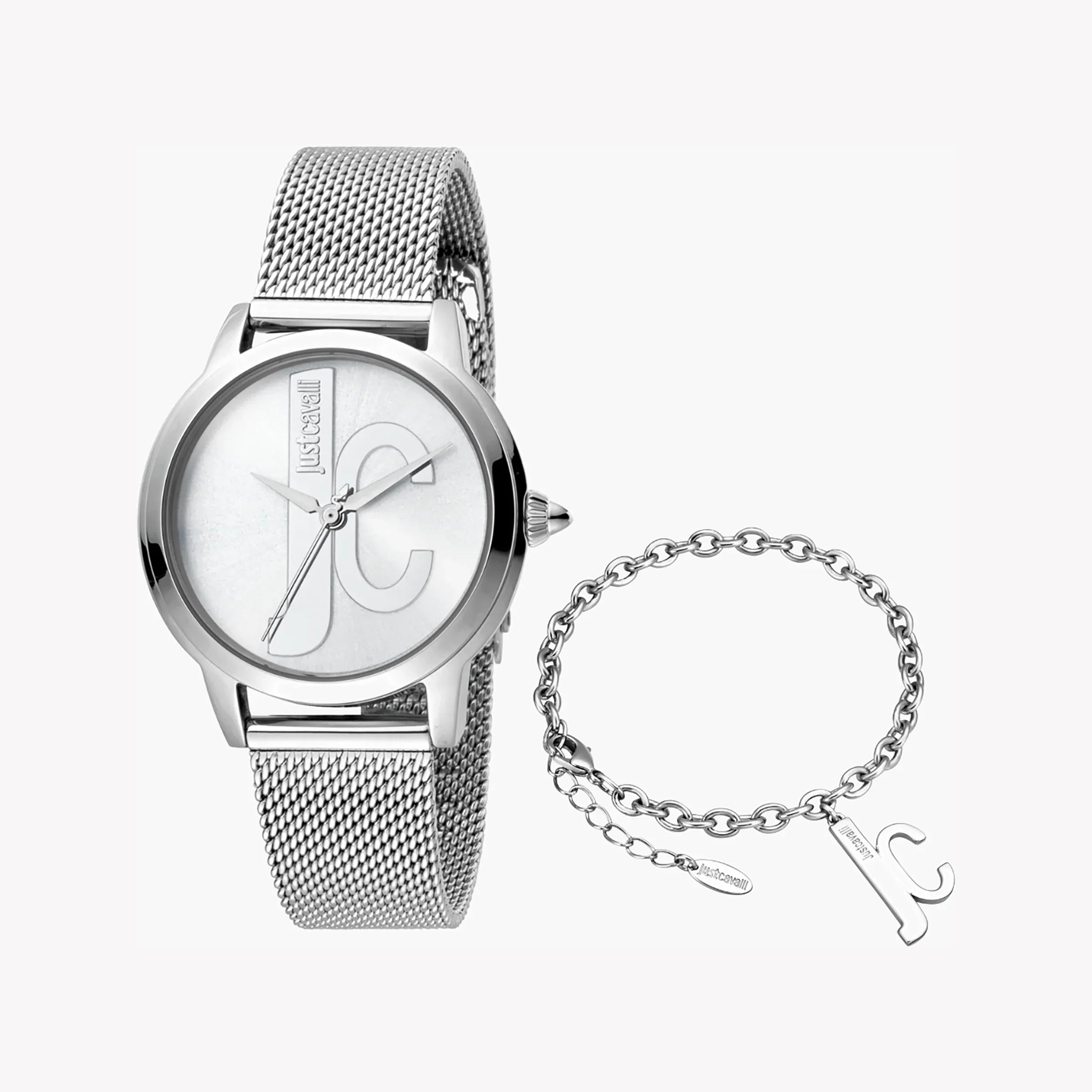 Just Cavalli Women's Silver Watch, Elegant Design | Jc1l050m0065