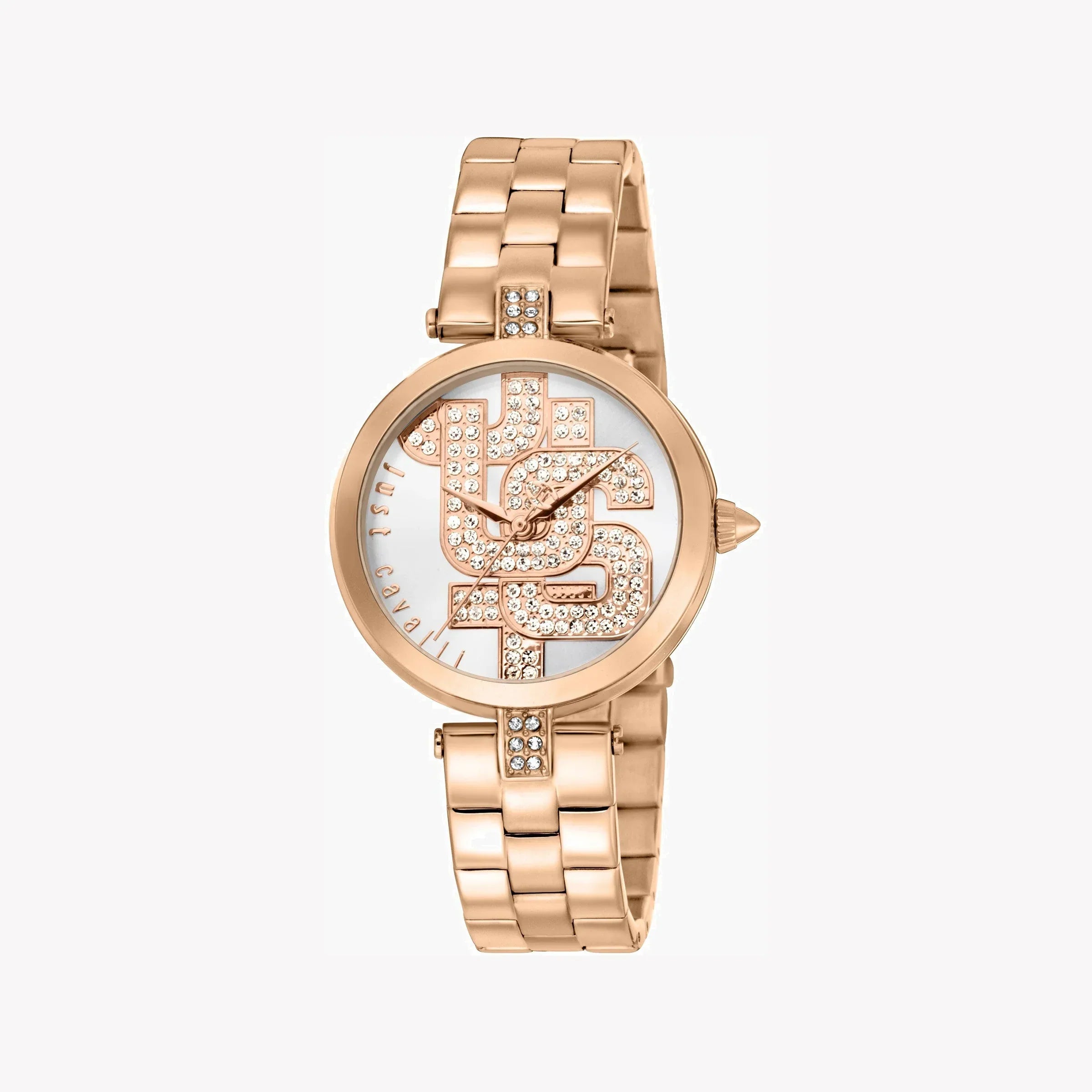 Just Cavalli Women's Rose Gold Stainless Steel Watch, Silver Dial | Jc1l241m0075