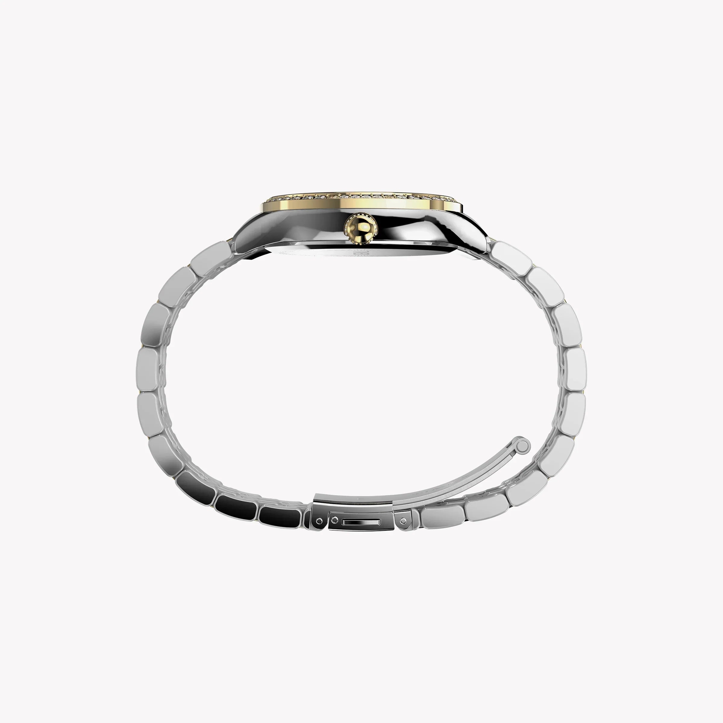 Timex Women's Two-Tone Watch, Silver Dial | Tw2w17900