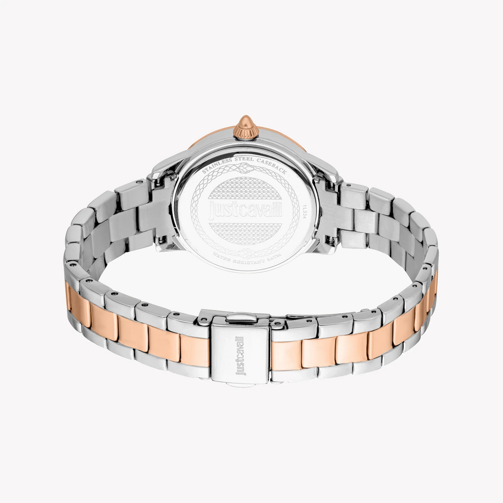 Just Cavalli Women's Two-Tone Watch, Silver Dial | Jc1l334m0105