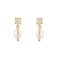 Opal Pearl Drop Earrings-0