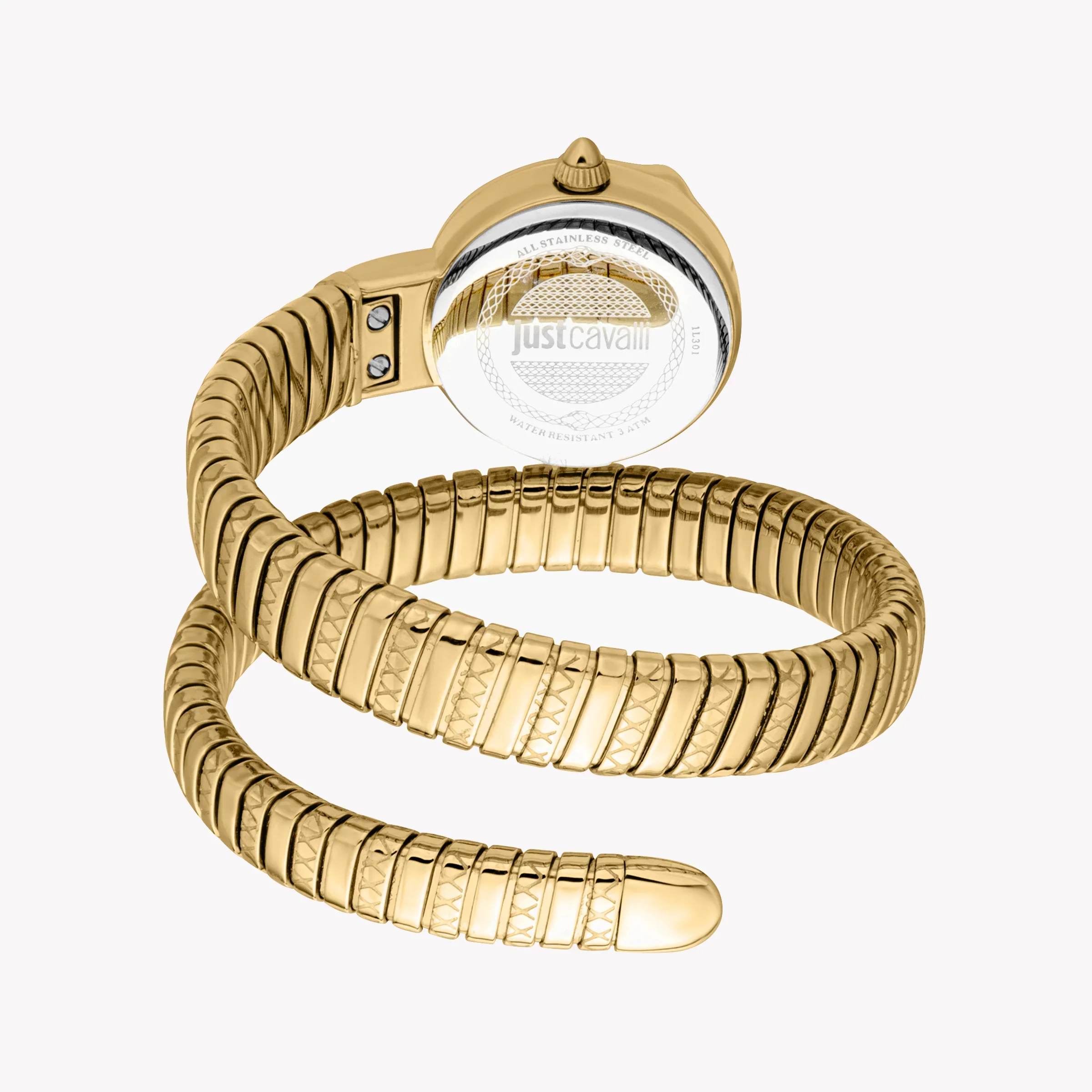 Just Cavalli Women's Gold Stainless Steel Watch, Silver Dial | Jc1l301m0025