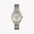 Timex Women's Two-Tone Watch, Silver Dial | Tw2w17900