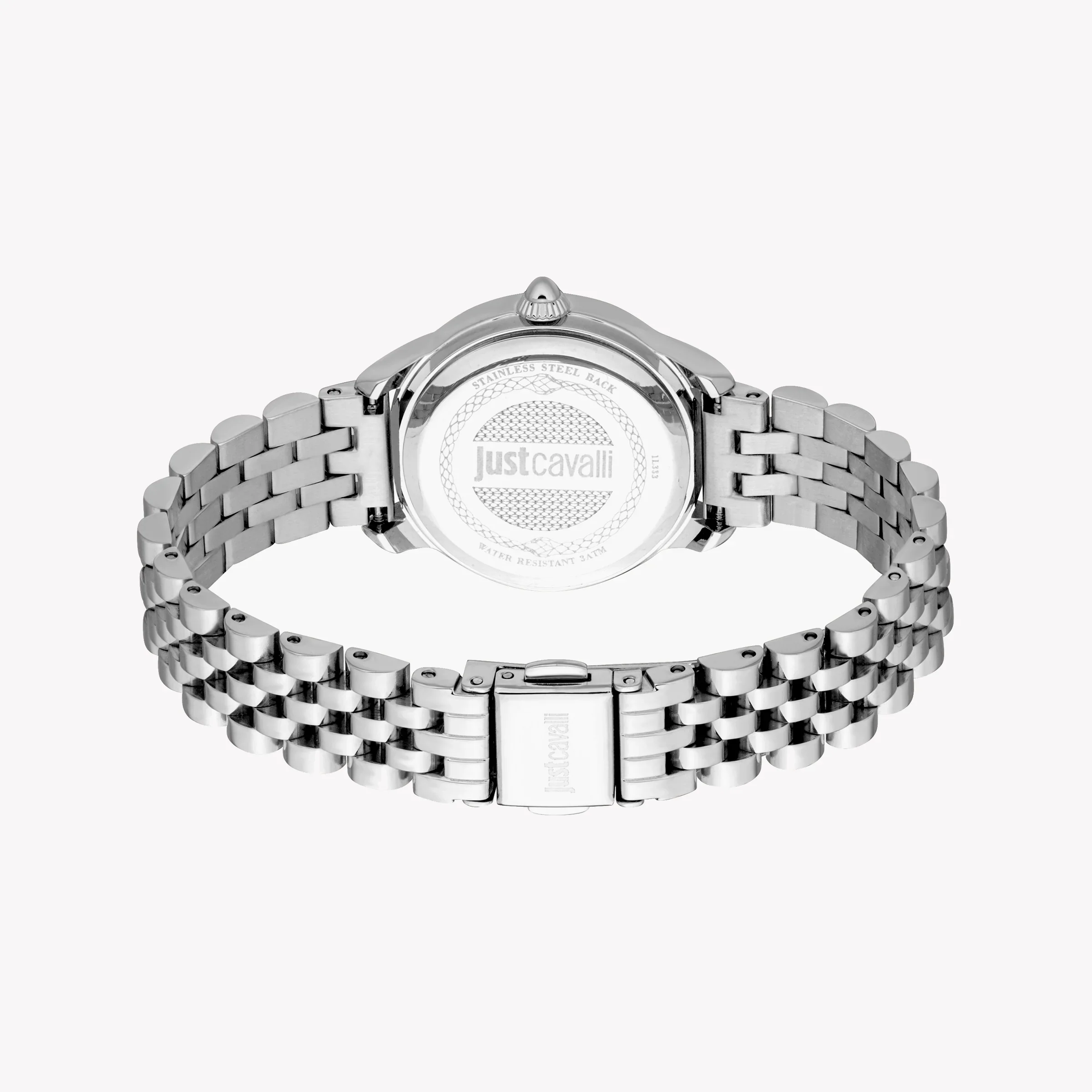 Just Cavalli Women's Silver Watch, Dark Blue Dial | Jc1l333m0015
