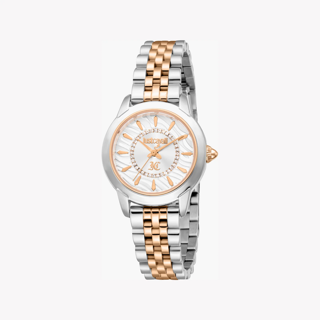 Just Cavalli Women's Two-Tone Watch, Silver Dial | Jc1l333m0065