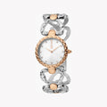 Just Cavalli Women's Silver & Rose Gold Watch, Silver Dial | Jc1l132m0055