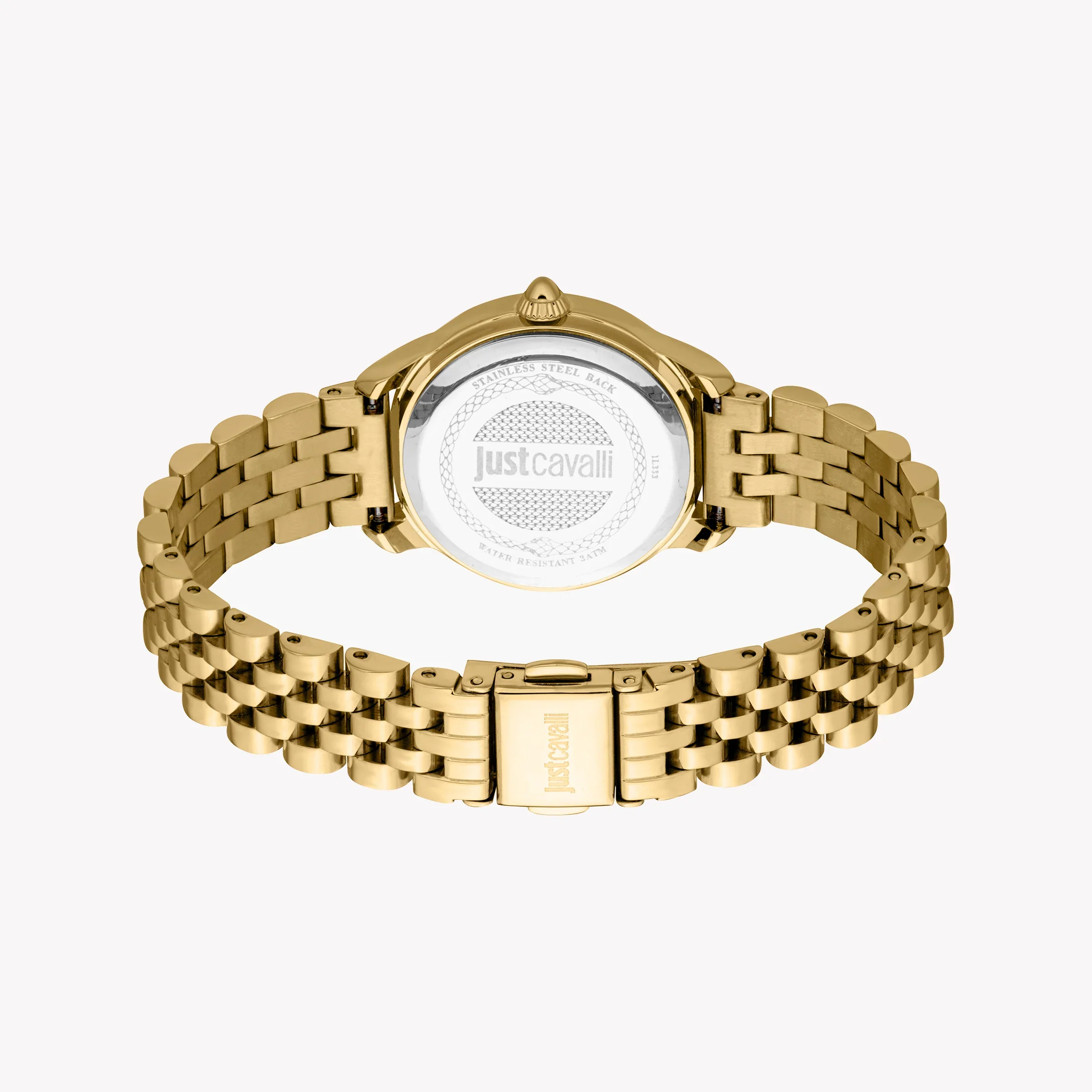 Just Cavalli Women's Gold Watch, Silver Dial | Jc1l333m0025