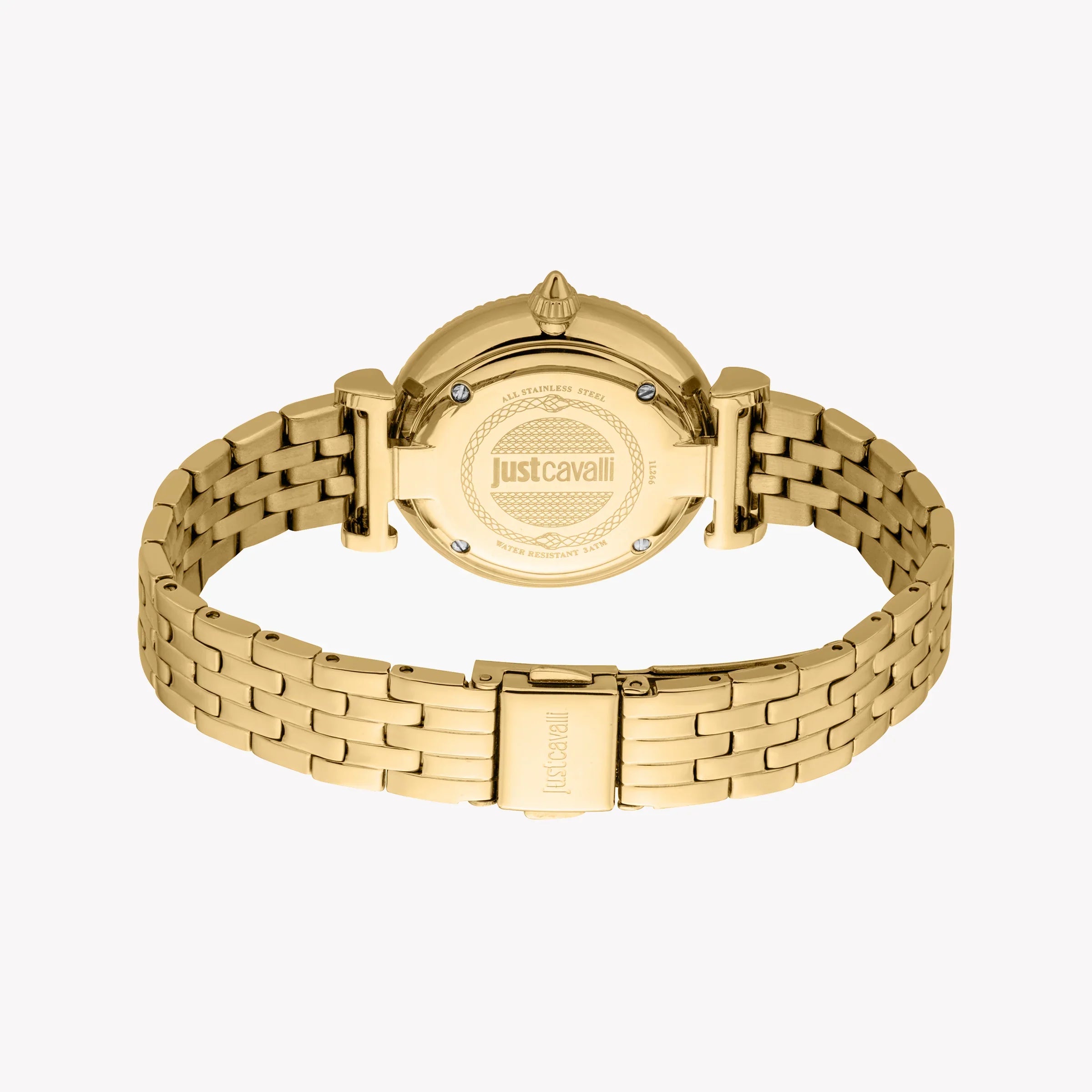 Just Cavalli Women's Gold Watch, Silver Dial | Jc1l266m0025