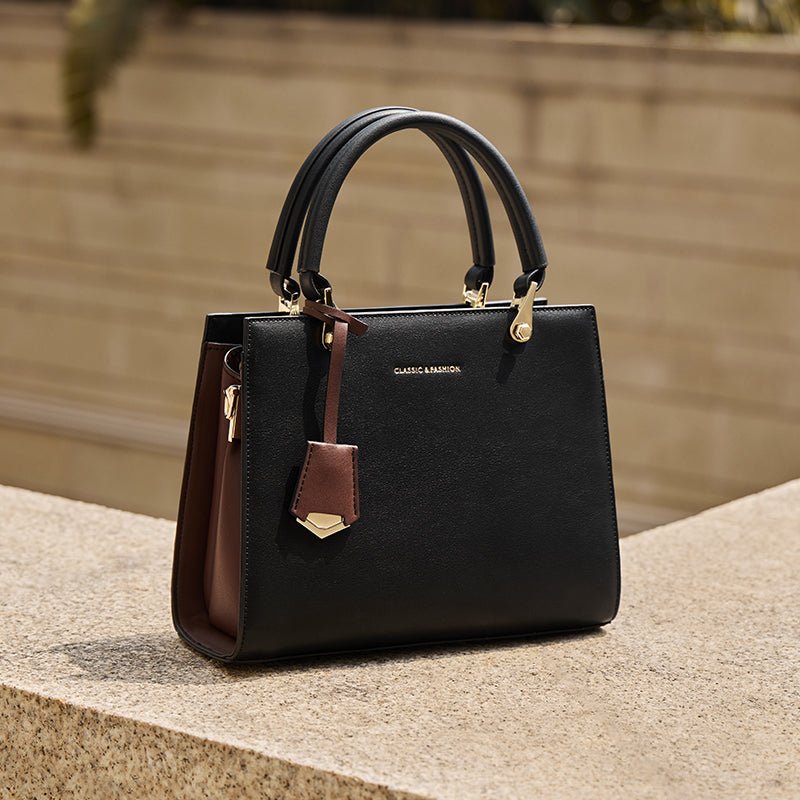 Felicity Leather Top Handle Work Tote Bag