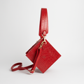 Lola bag in ruby red crocodile print