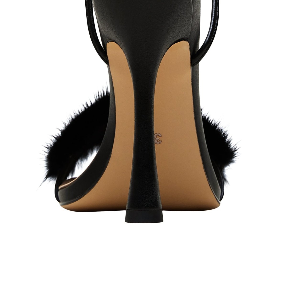 Furry Open Toe Ankle Strap Sandals