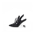 Futuristic Leather Mesh Lace Up Sandals