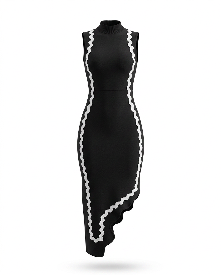 Pearl Halter Midi Dress
