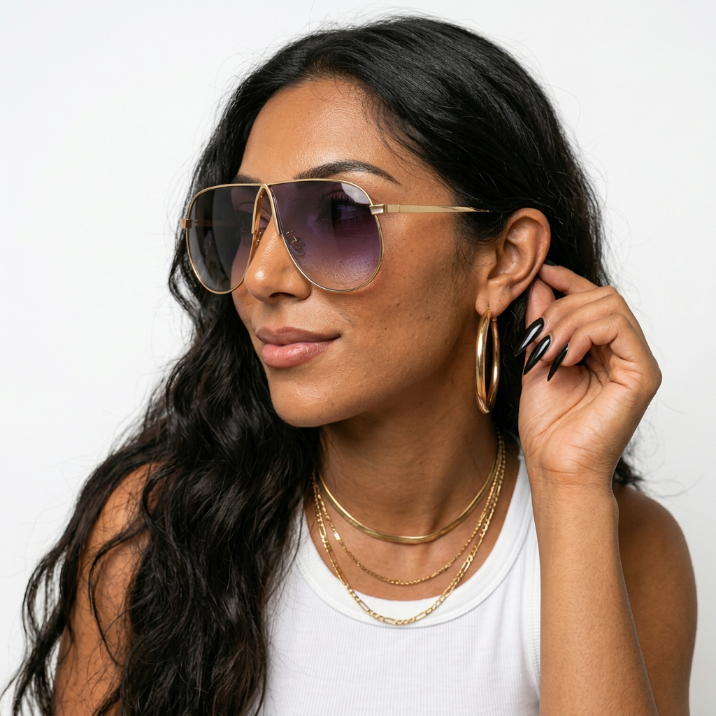 Unstoppable Metal Pilot Sunglasses-2