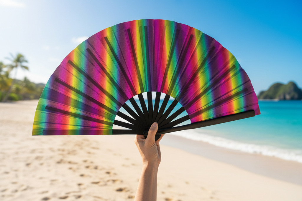 Holographic Rainbow XL Fan -