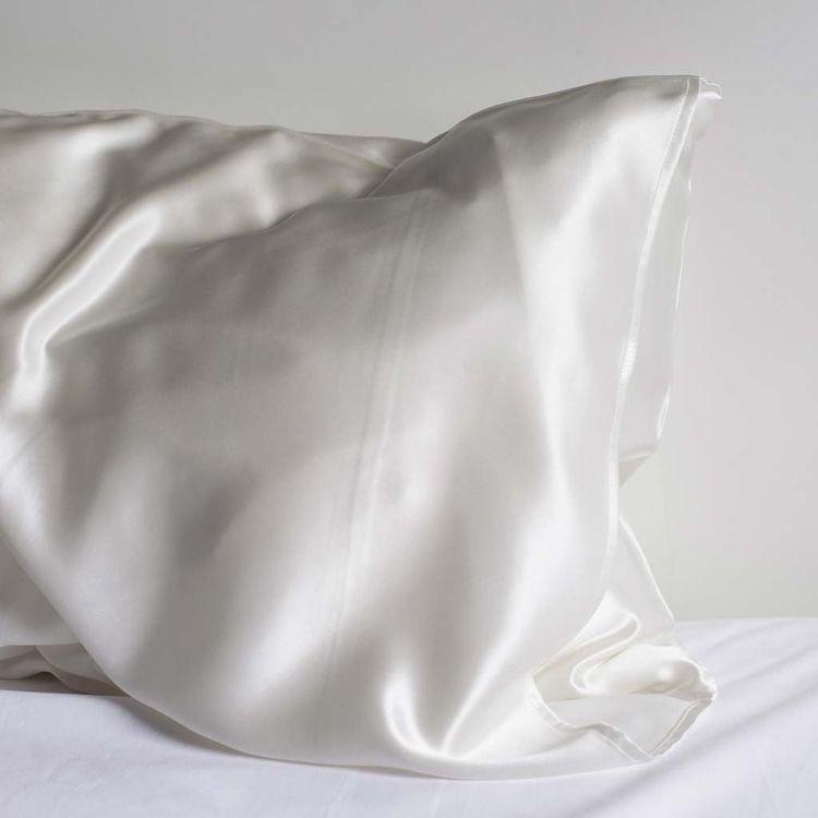 Queen Organic Silk Pillowcase - Cream White