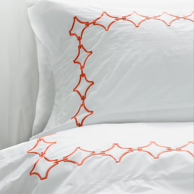 Links - Pure Linen Embroidered Edge Duvet Cover Sets