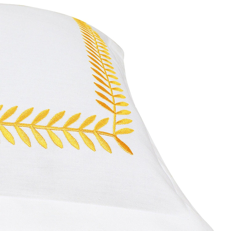 Ash Tree - Pure Linen Embroidered Edge Duvet Cover Sets