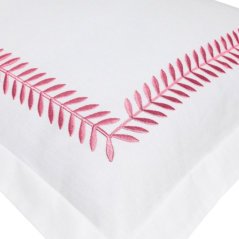 Ash Tree - Linen Cotton Embroidered Edge Duvet Cover Sets