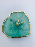 Aqua Agate Desk/Wall Clock/Personalised Momento