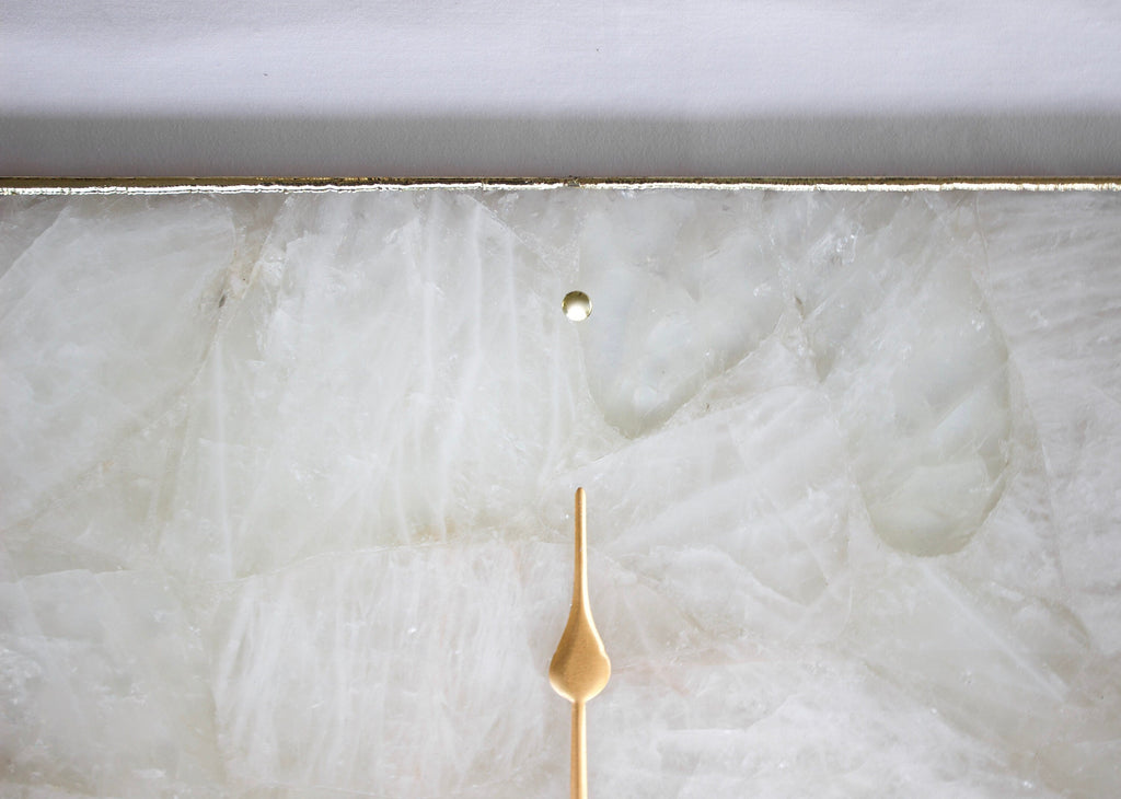 White Agate Wall Clock | Square