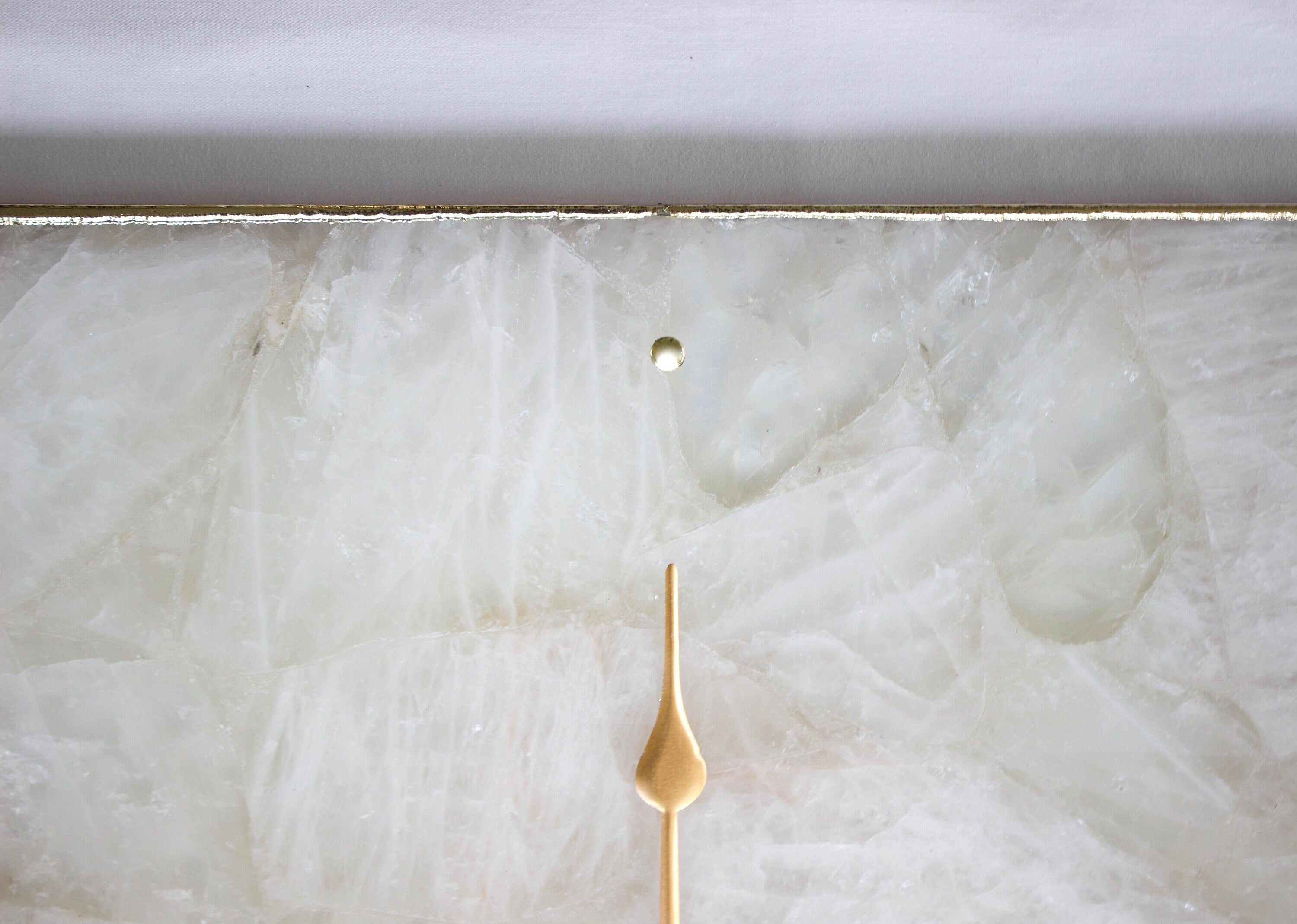 White Agate Wall Clock | Square
