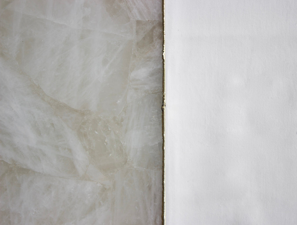 White Agate Wall Clock | Square