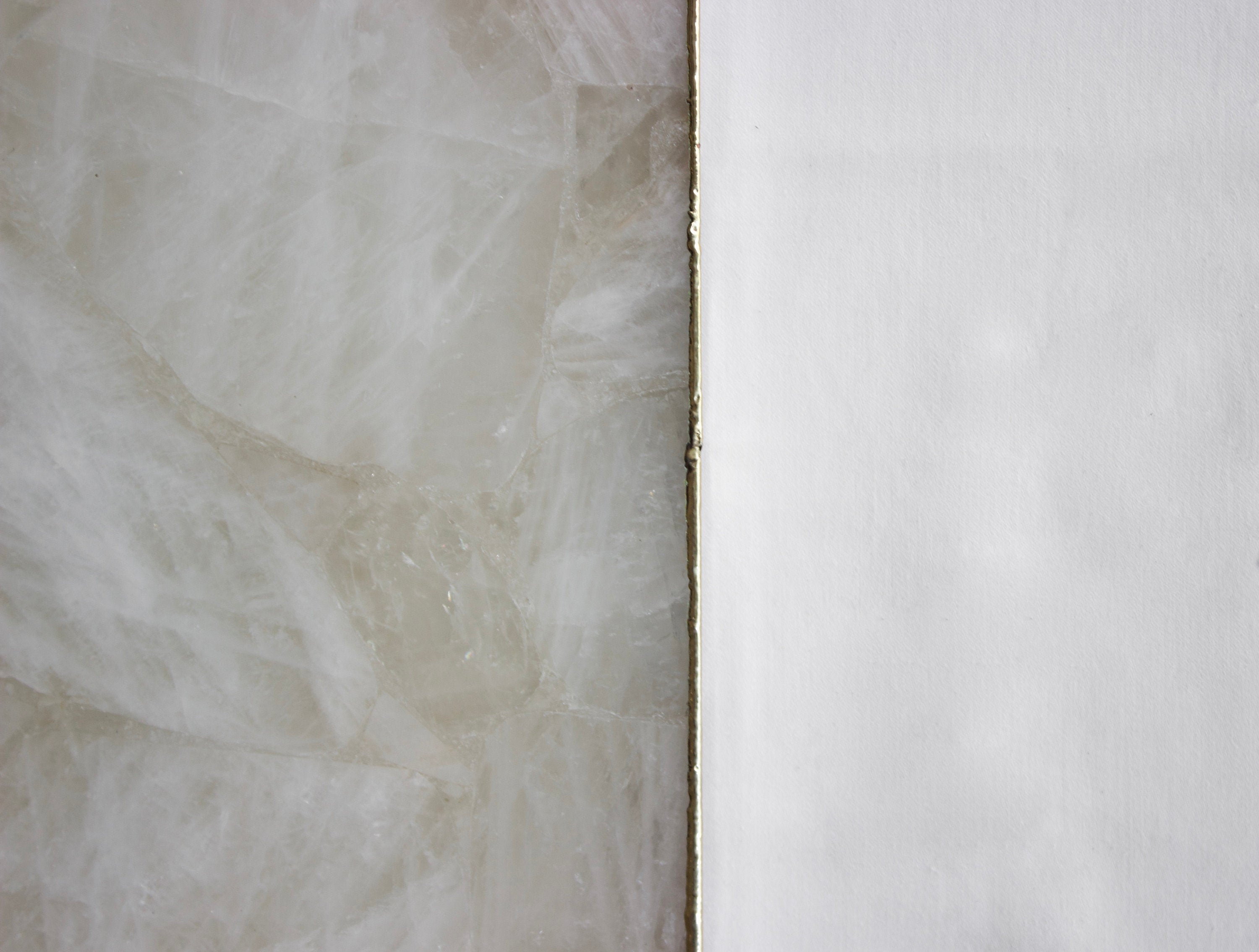 White Agate Wall Clock | Square