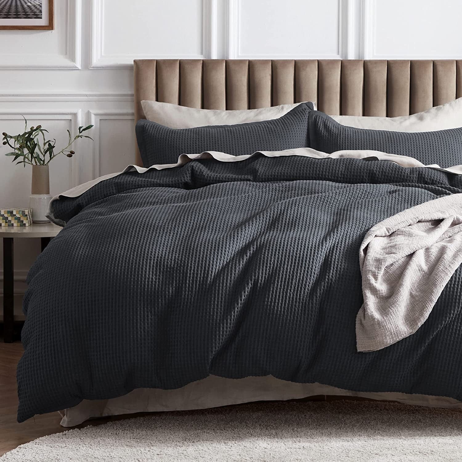 Waffle Weave Pure Cotton Duvet Cover Sets