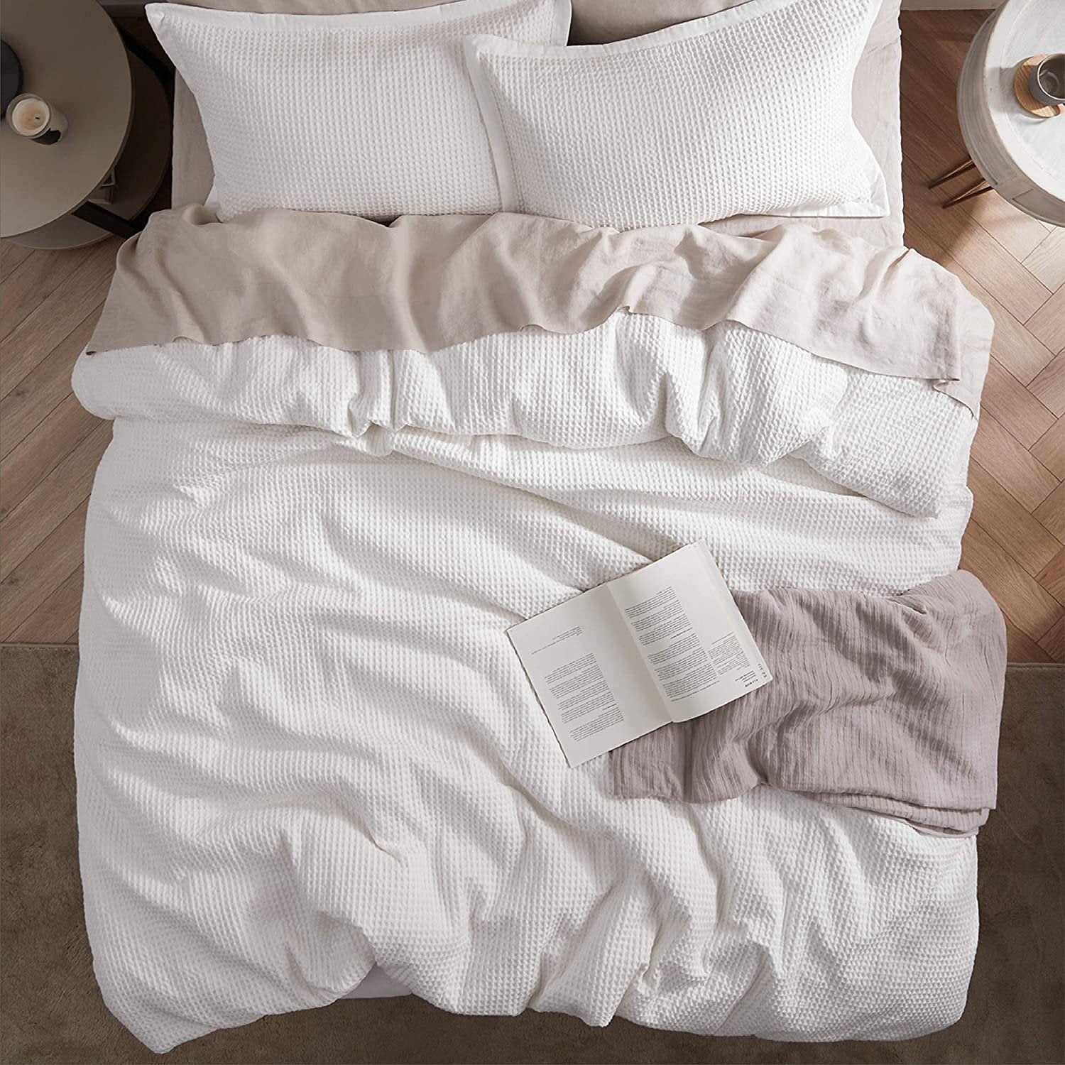 Waffle Weave Pure Cotton Duvet Cover Sets