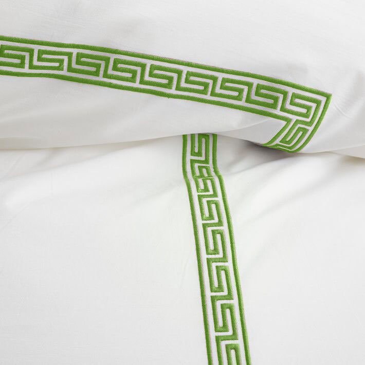 Maze - Linen Cotton Mix Embroidered Edge Duvet Cover Sets