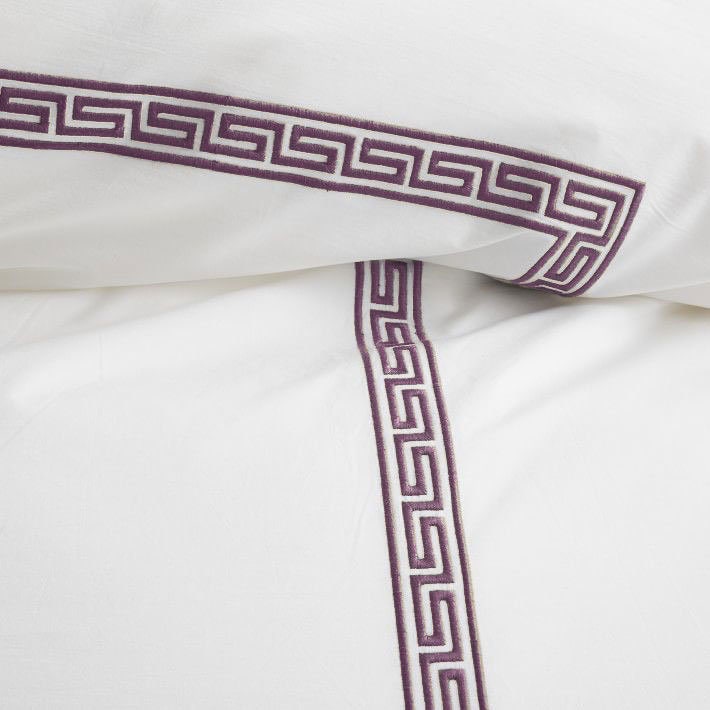 Maze - Linen Cotton Mix Embroidered Edge Duvet Cover Sets